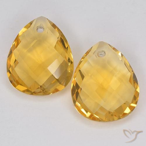 6.88ctw Naturale Arancio dorato Citrino, Forma a pera, VVS-VS