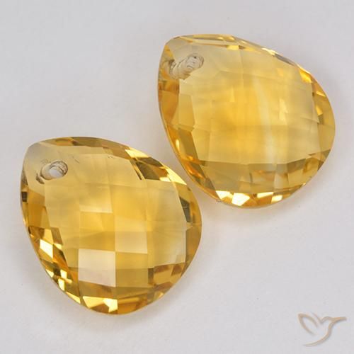 Gemme di Citrino Arancio dorato naturale da 6.88 ct, Forma a pera, VVS-VS