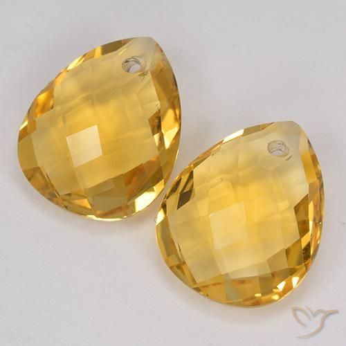 Gemme di Citrino Arancio dorato naturale da 6.88 ct, Forma a pera, VVS-VS