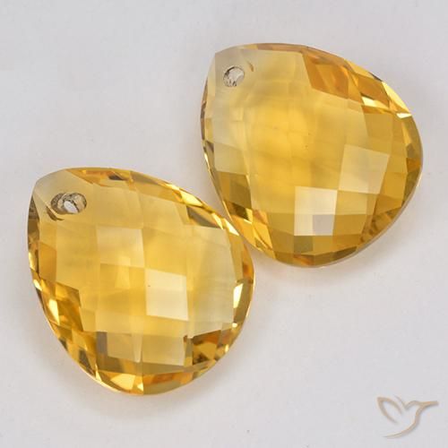Gemme di Citrino Dorato medio naturale da 7.00 ct, Forma a pera, VVS-VS