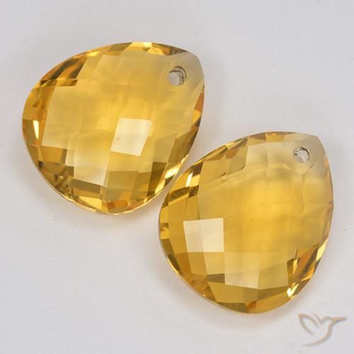 Gemme di Citrino Dorato medio naturale da 7.00 ct, Forma a pera, VVS-VS