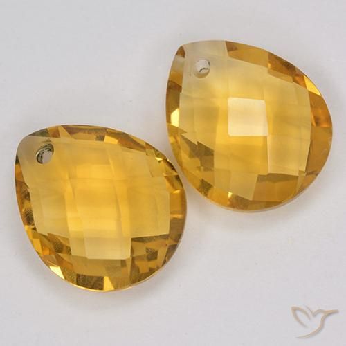 Gemme di Citrino Arancio Dorato Profondo naturale da 6.77 ct, Forma a pera, VVS-VS