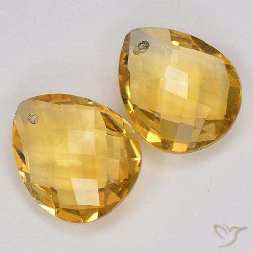 Gemme di Citrino Arancio Dorato Profondo naturale da 7.06 ct, Forma a pera, VVS-VS