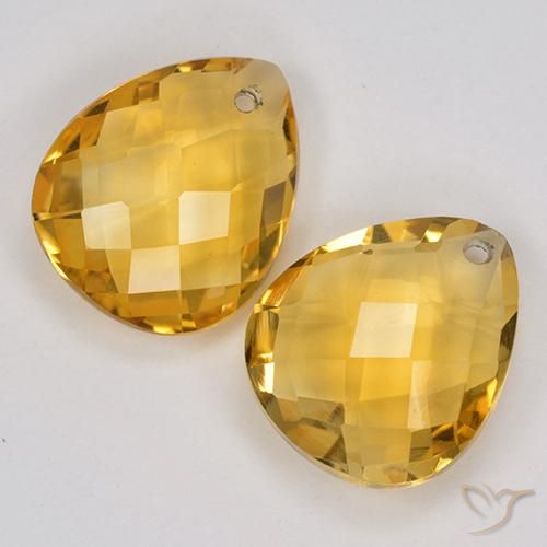 Gemme di Citrino Dorato medio naturale da 6.93 ct, Forma a pera, VVS-VS