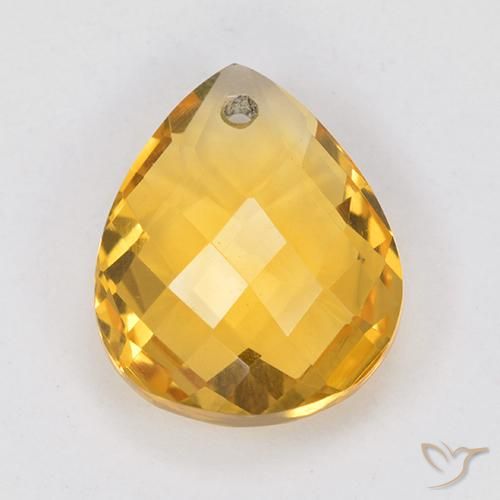 3.83ct Naturale Arancio dorato Citrino, Forma a pera, VVS-VS