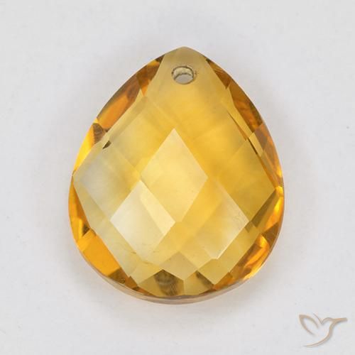 3.79ct Naturale Arancio intenso-OroG Citrino, Forma a pera, VVS-VS