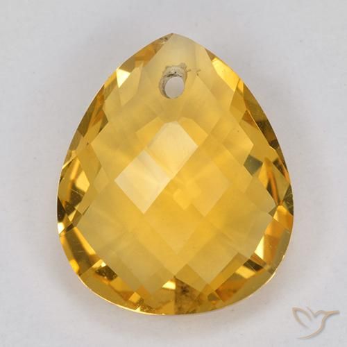 3.66ct Naturale Arancio intenso-OroG Citrino, Forma a pera, VVS-VS