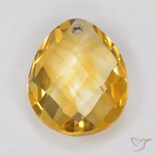 3.60ct Naturale Dorato medio Citrino, Forma a pera, VVS-VS