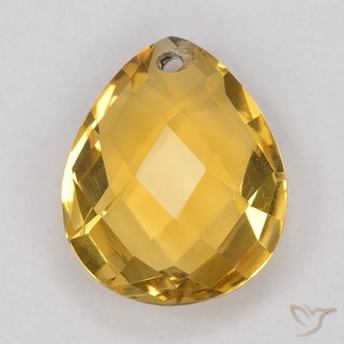 3.71ct Naturale Arancio dorato Citrino, Forma a pera, VVS-VS