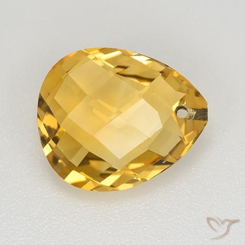 3.67ct Naturale Oro Citrino, Forma a pera, VVS-VS