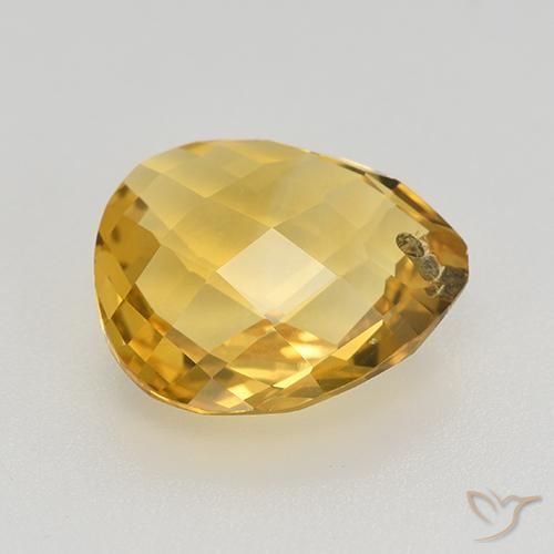 Citrino Oro naturale da 3.67 ct, Forma a pera, VVS-VS