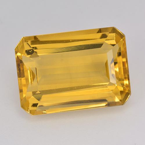 Citrino naturale dorato da 15,40 ct, taglio smeraldo, VVS-VS
