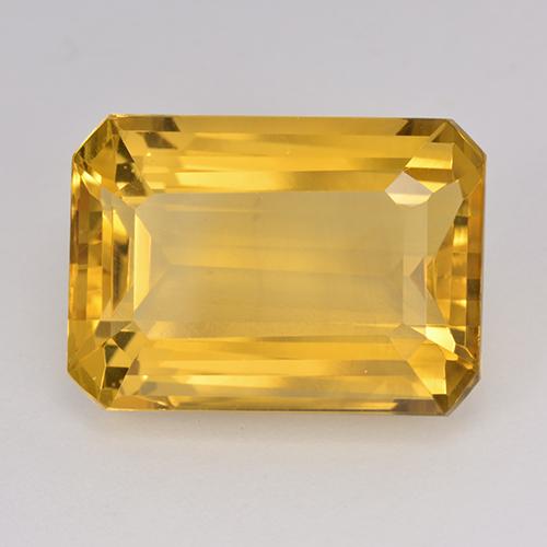 Citrino naturale dorato da 15,40 ct, taglio smeraldo, VVS-VS
