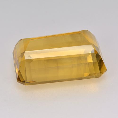 Citrino naturale dorato da 15,40 ct, taglio smeraldo, VVS-VS