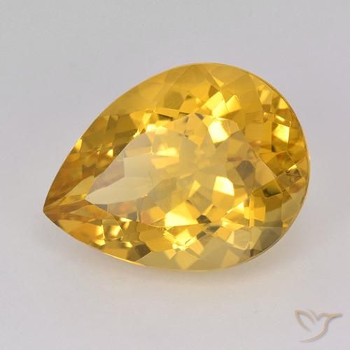 Citrino Dorato naturale da 8.34 ct, Forma a pera, VVS-VS