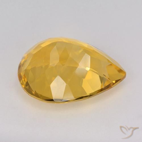 Citrino Dorato naturale da 8.34 ct, Forma a pera, VVS-VS