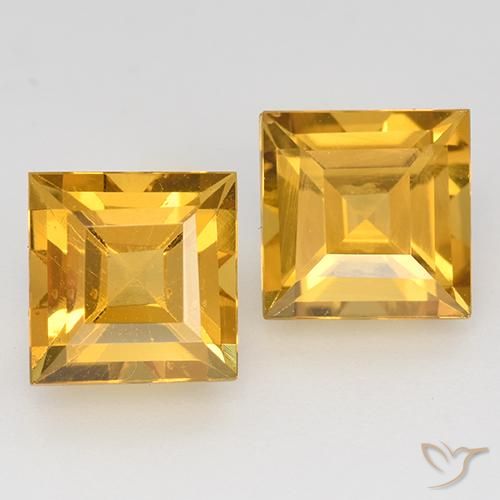 3.33ctw Naturale Dorato scuro Citrino, Quadrato, VVS-VS