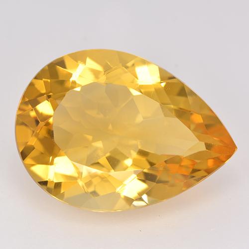 Citrino Dorato medio naturale da 10.04 ct, Forma a pera, VVS