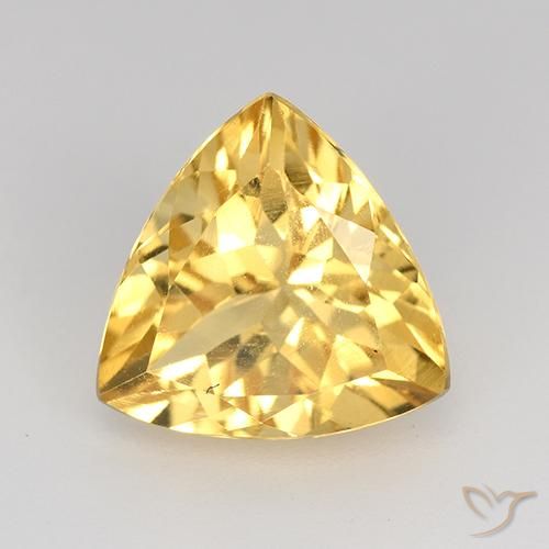 2.24ct Naturale Dorato medio-chiaro Citrino, Taglio trillion, VVS-VS