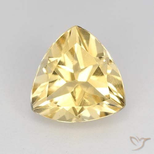 2.09ct Naturale Color crema Citrino, Taglio trillion, VVS-VS