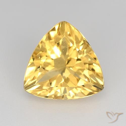2.13ct Naturale Oro brillante Citrino, Taglio trillion, VVS-VS