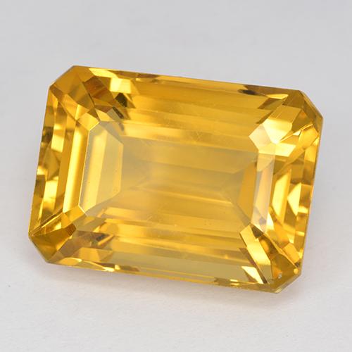 Citrino Dorato scuro naturale da 16.85 ct, Taglio smeraldo, VVS-VS