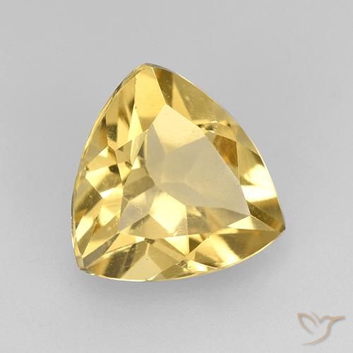 Citrino Oro medio naturale da 1.85 ct, Taglio trillion, VVS