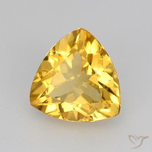 Citrino Oro brillante naturale da 1.94 ct, Taglio trillion, VVS-VS