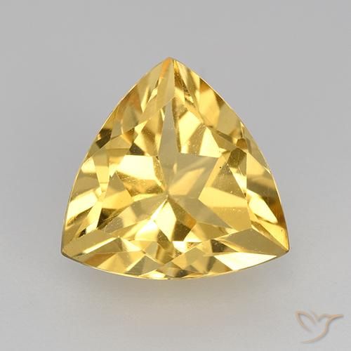2.25ct Naturale Dorato Citrino, Taglio trillion, VVS-VS