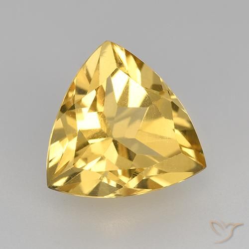 Citrino Dorato naturale da 2.25 ct, Taglio trillion, VVS-VS