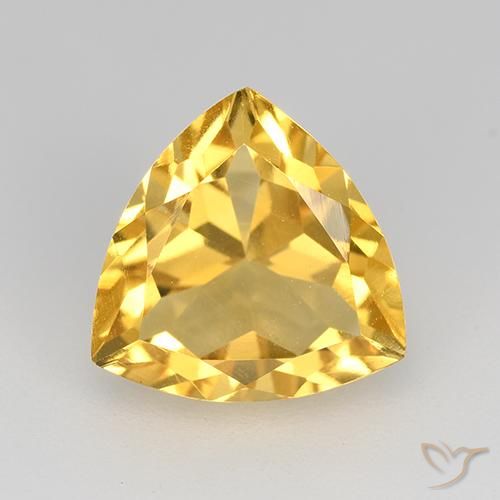2.27ct Naturale Dorato Citrino, Taglio trillion, VVS-VS