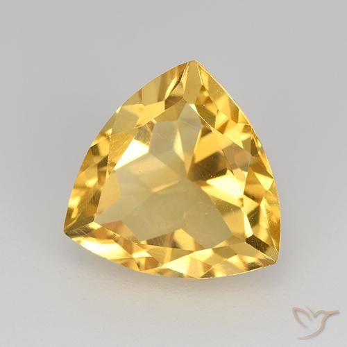 Citrino Dorato naturale da 2.27 ct, Taglio trillion, VVS-VS