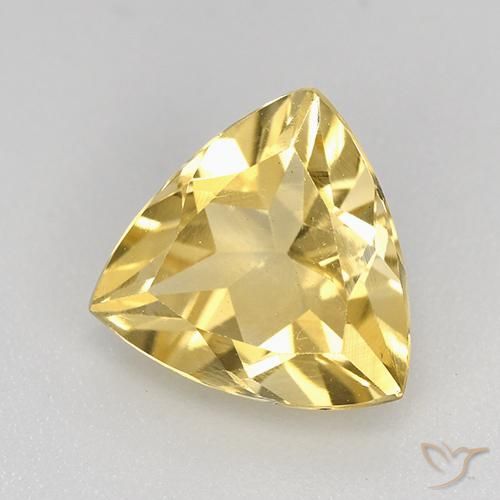 Citrino Dorato naturale da 2.10 ct, Taglio trillion, VVS-VS