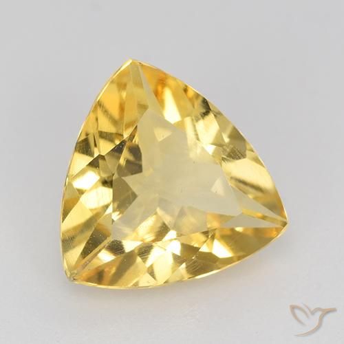 Citrino Oro medio naturale da 1.86 ct, Taglio trillion, VVS-VS