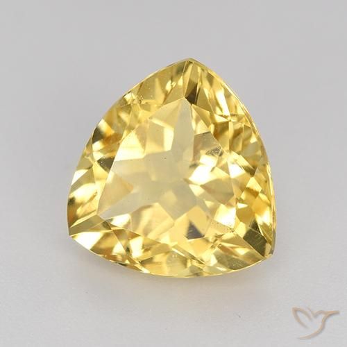 Citrino Dorato naturale da 2.37 ct, Taglio trillion, VVS-VS