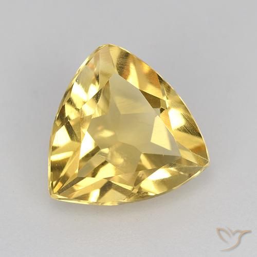 Citrino Oro medio naturale da 1.84 ct, Taglio trillion, VVS-VS