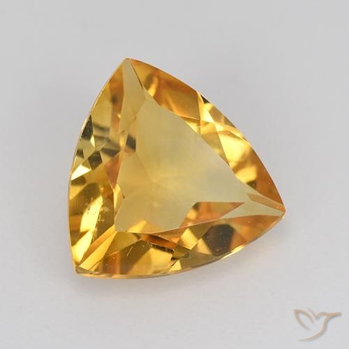 Citrino Arancio Medio naturale da 1.85 ct, Taglio trillion, VVS-VS