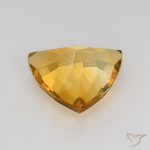 Citrino Arancio Medio naturale da 1.85 ct, Taglio trillion, VVS-VS