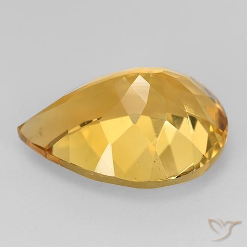 Citrino Arancio-Oro naturale da 7.93 ct, Forma a pera, VVS-VS