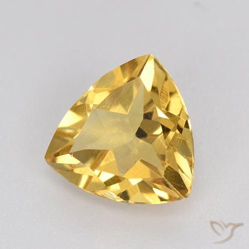 Citrino Dorato naturale da 2.05 ct, Taglio trillion, VVS-VS