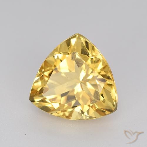 Citrino Dorato naturale da 2.20 ct, Taglio trillion, VVS-VS