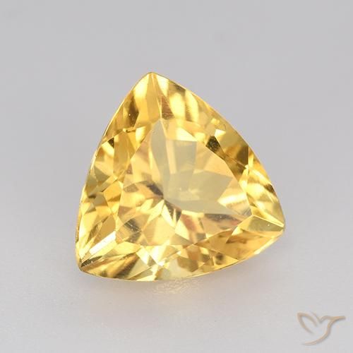 Citrino Dorato naturale da 2.08 ct, Taglio trillion, VVS-VS