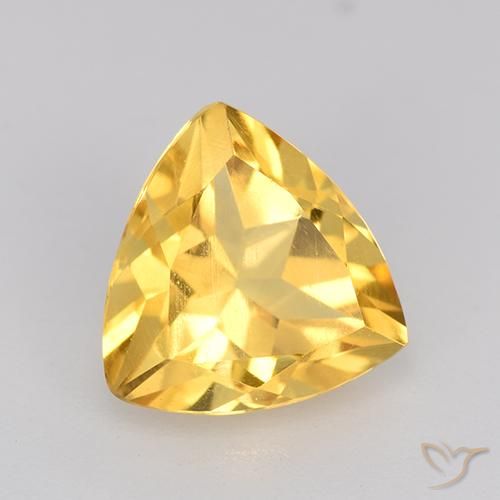 Citrino Dorato naturale da 2.28 ct, Taglio trillion, VVS