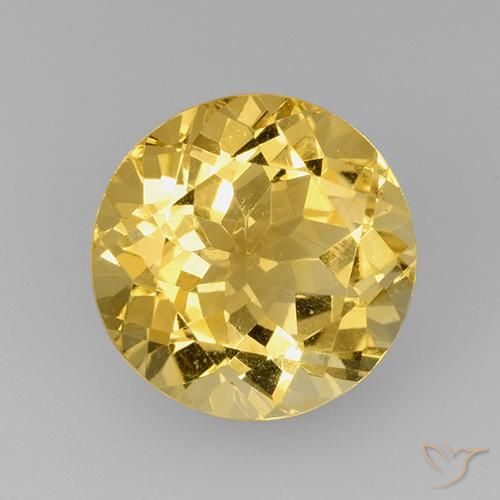 7.17ct Naturale Dorato medio Citrino, Rotondo, VVS-VS