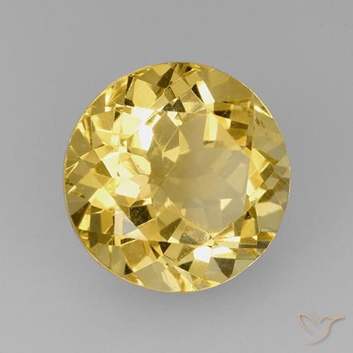Citrino Dorato medio naturale da 7.17 ct, Rotondo, VVS-VS