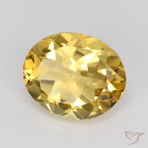 Citrino Dorato naturale da 3.73 ct, Ovale, VVS-VS