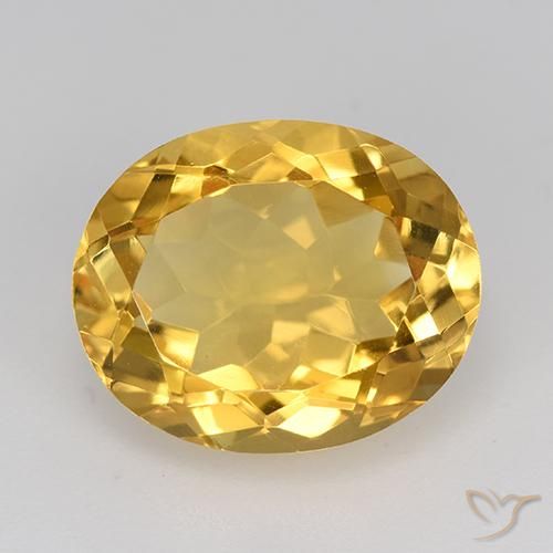4.83ct Naturale Dorato medio-scuro Citrino, Ovale, VVS-VS