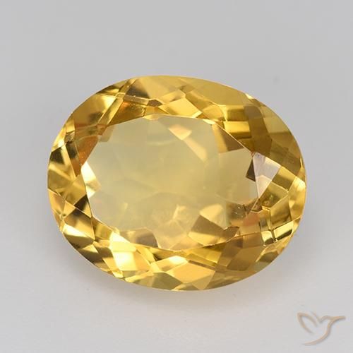 Citrino Dorato medio-scuro naturale da 4.83 ct, Ovale, VVS-VS