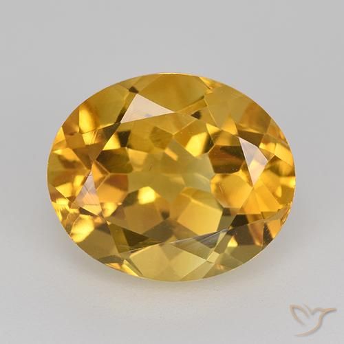 5.08ct Naturale Dorato medio-scuro Citrino, Ovale, VVS-VS