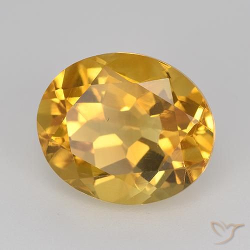 Citrino Dorato medio-scuro naturale da 5.08 ct, Ovale, VVS-VS